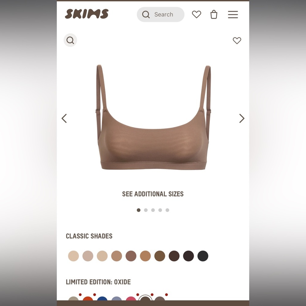 NWT - SKIMS Fits Everybody Scoop Bralette in Oxide - Size Medium